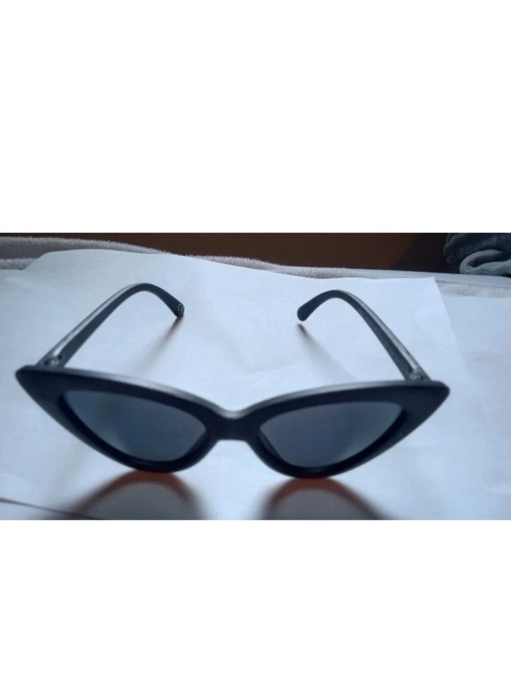 Youth Toddler Pet Cat Eye Sunglasses Black Plastic Frame Gray Tinted Lenses